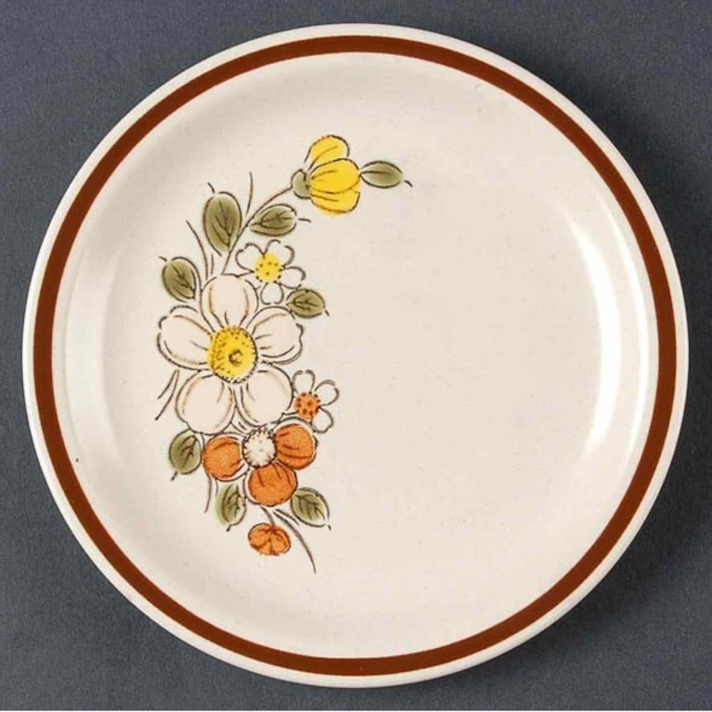 Set of 11 Vintage Bread & butter plates. The Woodhaven Collection by SunnyBrook